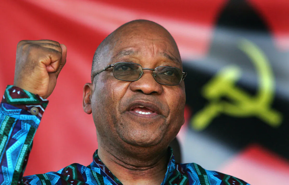 A file image of Jacob Zuma at a rally celebrating the South African Communist Party's 85th anniversary in Pietermaritzburg on July 30, 2006. (Alexander Joe/AFP via Getty Images)