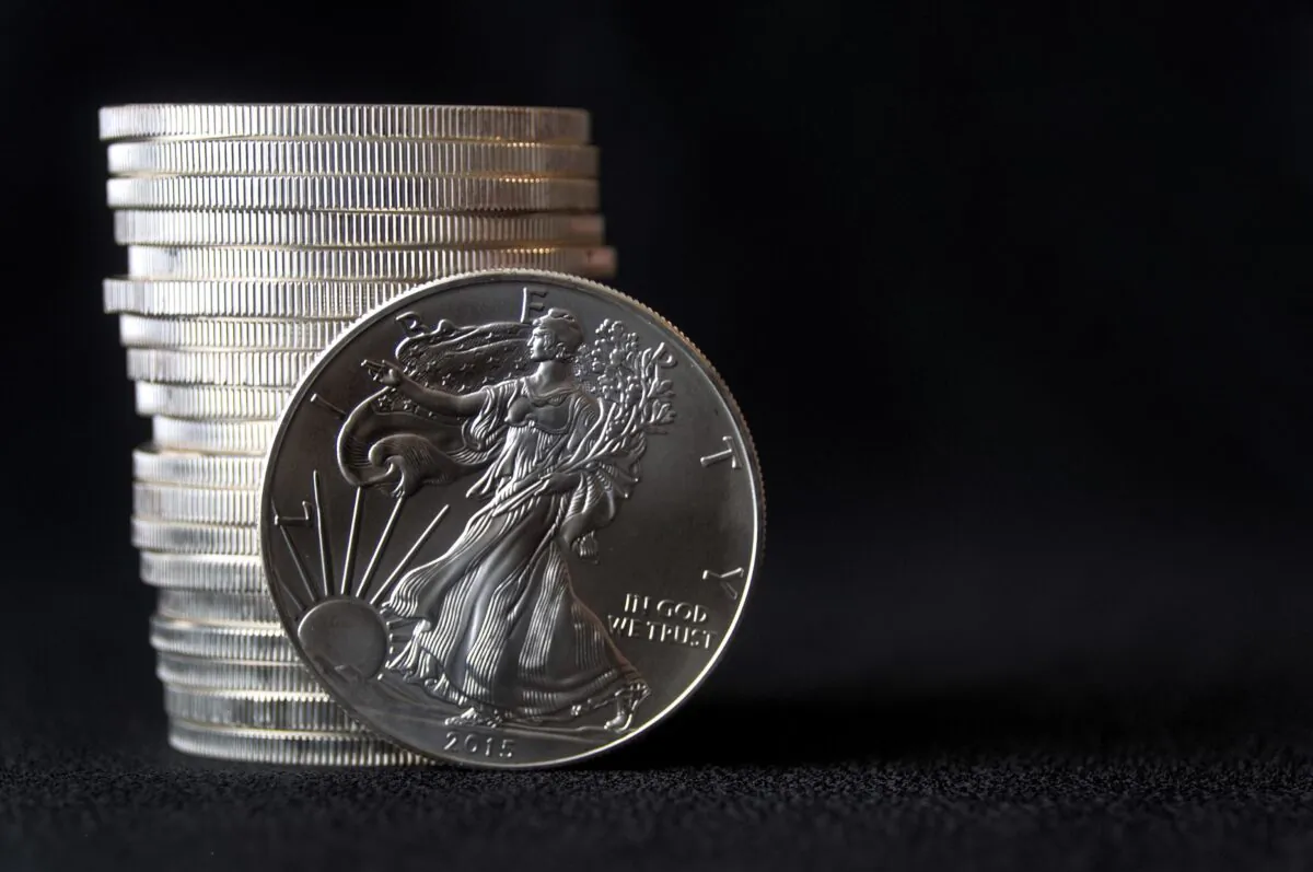 A shiny new American silver eagle coin. (Meredith Heil/Shutterstock)