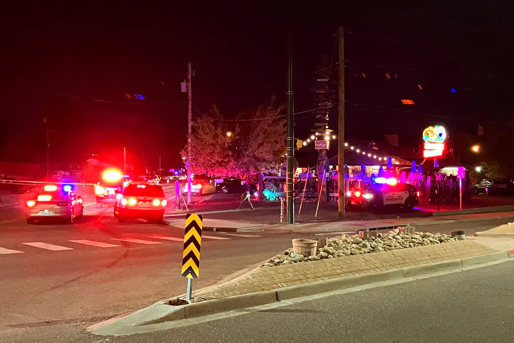 The scene of a fatal vehicle attack in Golden, Colo., on Oct. 9, 2022. (Jenny Fulton/Jefferson County Sheriff's Office via AP)