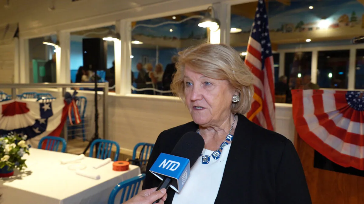 M. Jane Brady, chair of the Delaware Republican Party, at the Freedom Festival Banquet at the Rusty Rudder restaurant on Oct. 7, 2022. (William Huang/The Epoch Times)