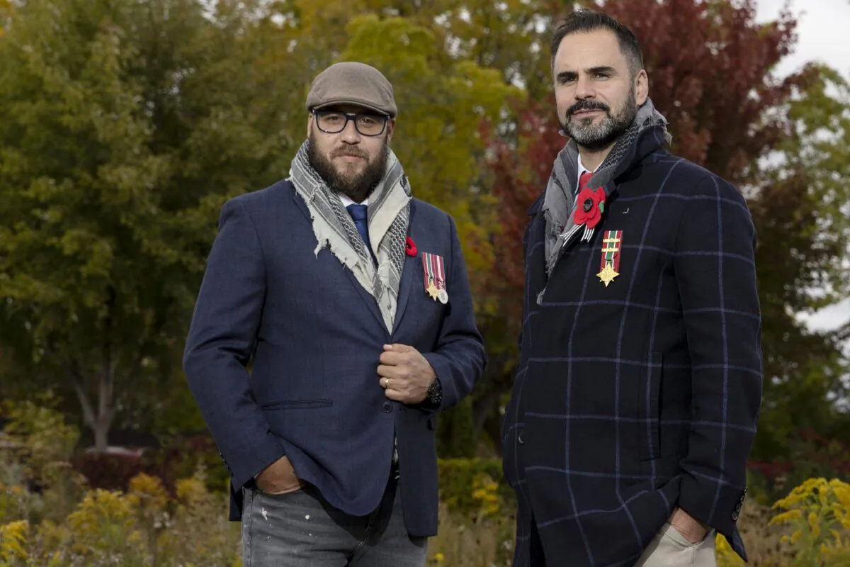 Chris Dupee (left) and Nickolas Harper are photographed in Newmarket, Ontario, on Oct 7, 2022. (The Canadian Press/Chris Young)