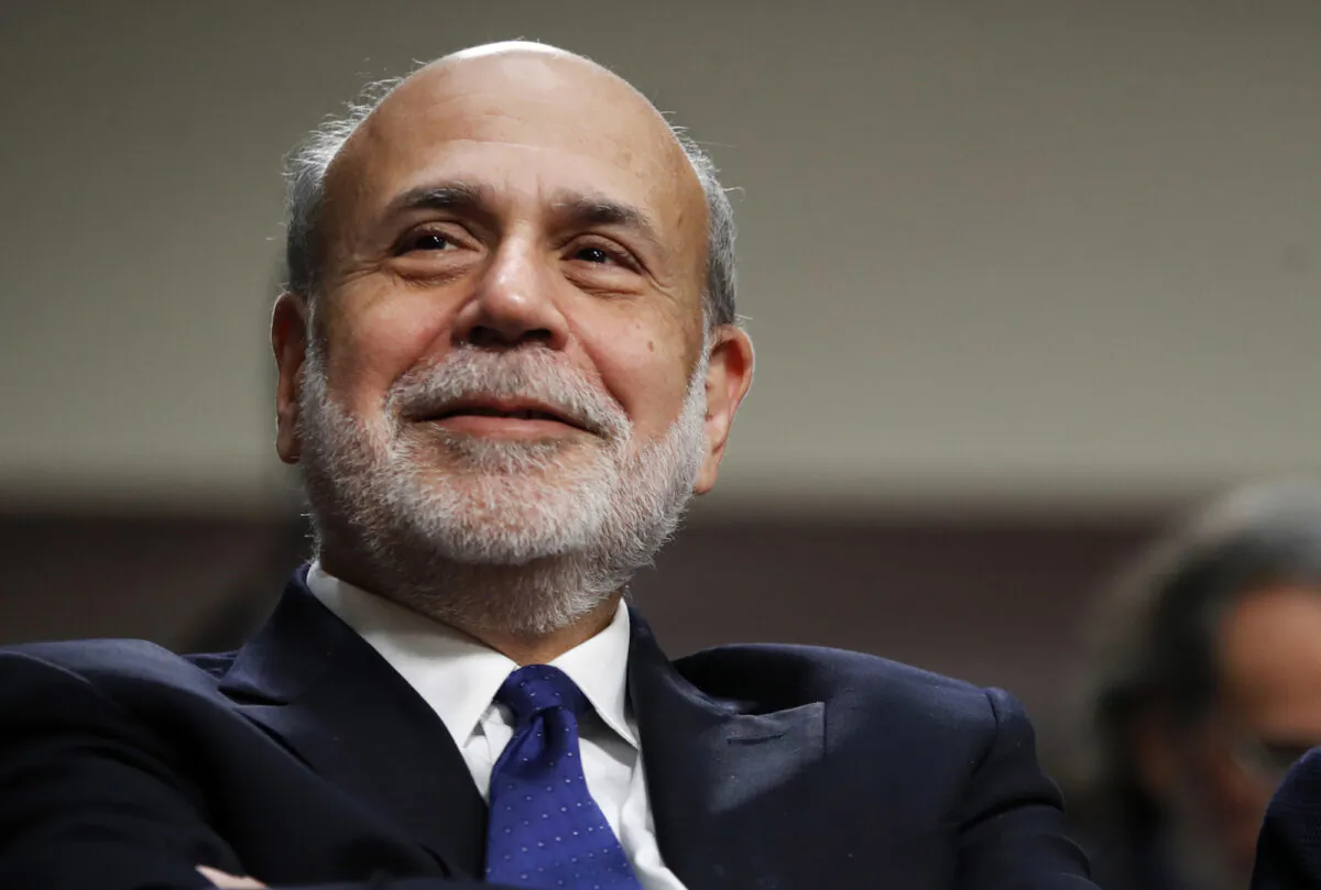 Former Federal Reserve Chair Ben Bernanke attends a ceremony awarding him with the Paul H. Douglas Award for Ethics in Government, in Washington on Nov. 7, 2017. (Jacquelyn Martin/AP Photo)