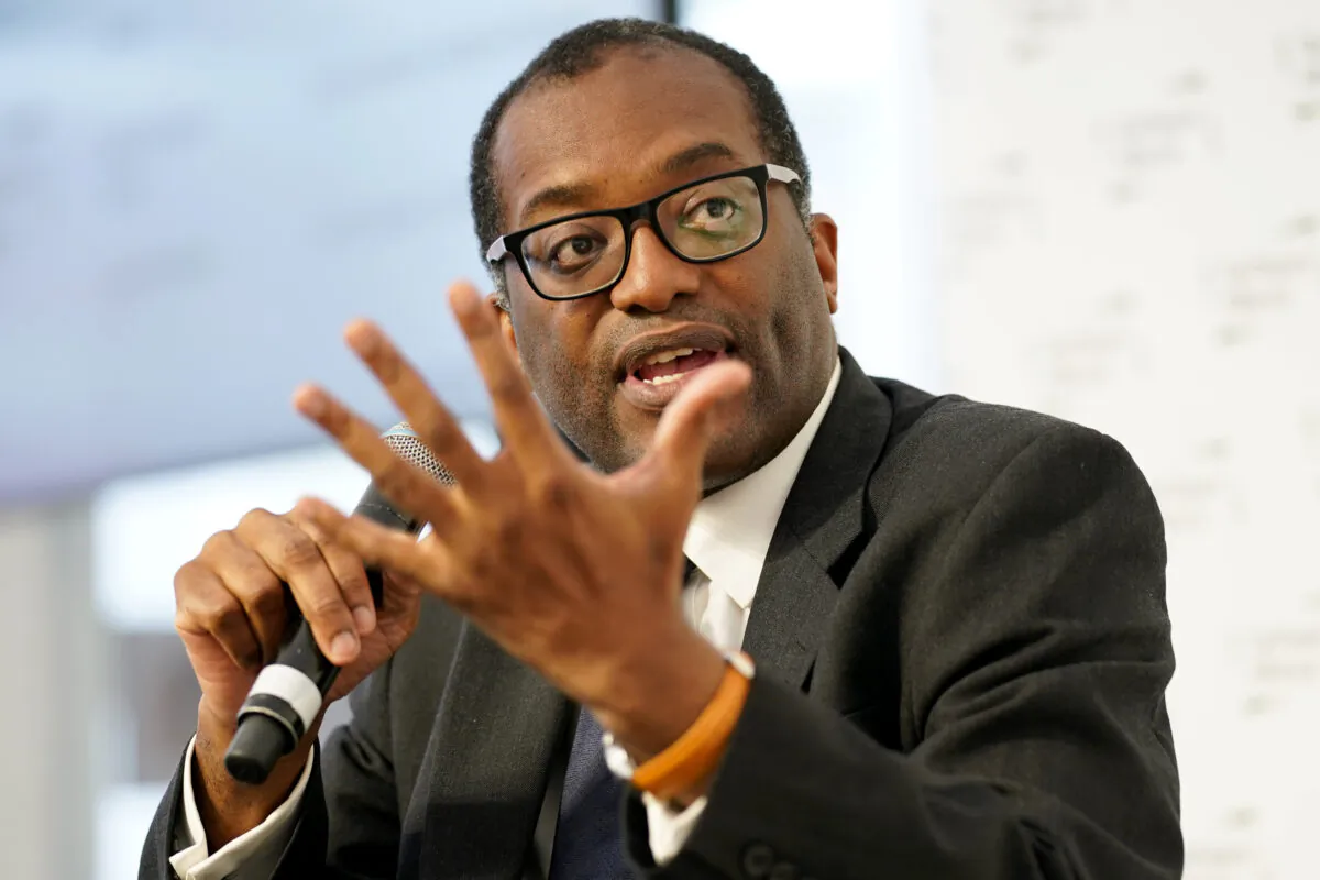 Chancellor of the Exchequer Kwasi Kwarteng attends an In Conversation with the Institute of Economics Affairs and TaxPayers' Alliance on the third day of the Conservative Party conference in Birmingham, England, on Oct. 4, 2022. (Ian Forsyth/Getty Images)