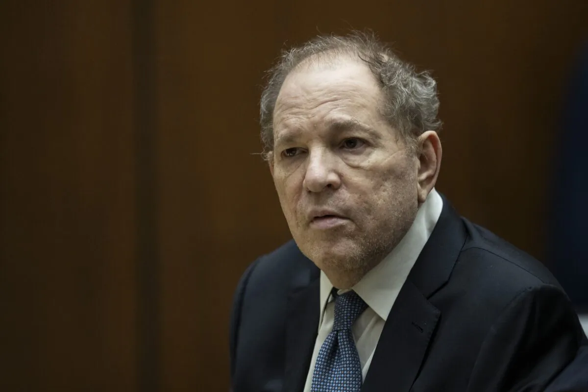 Former film producer Harvey Weinstein appears in court at the Clara Shortridge Foltz Criminal Justice Center in Los Angeles on Oct. 4, 2022. (Etienne Laurent/Pool Photo via AP)