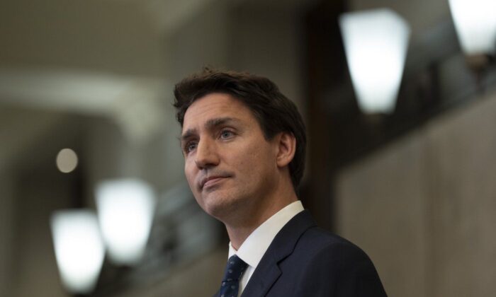 Canadian Prime Minister Justin Trudeau listens to questions in Ottawa, October 7, 2022.  (The Canadian Press/Adrian Wyld)