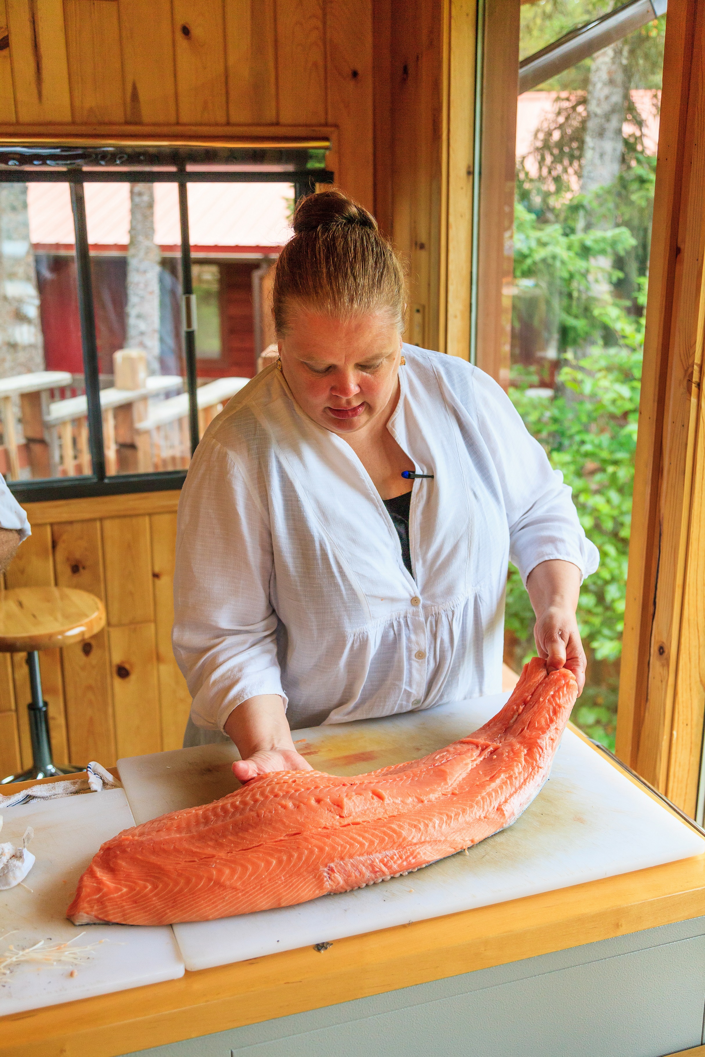 Cooking School_Kirsten Preparing Salmon 
