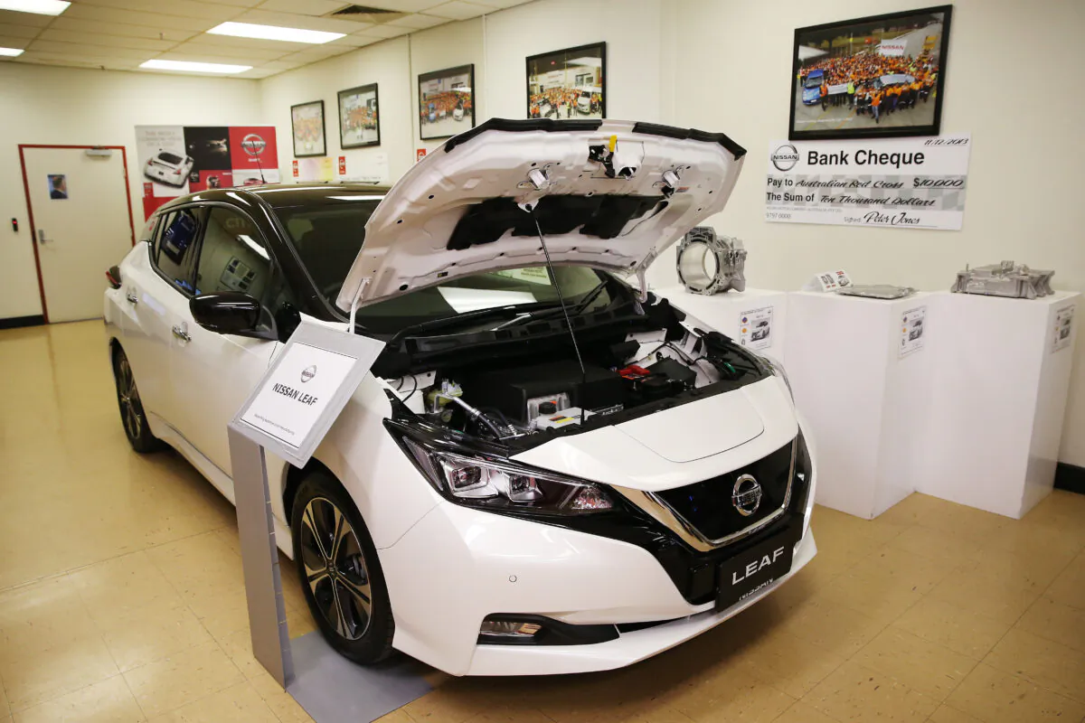 The new Nissan LEAF vehicle is seen in Melbourne, Australia, on July 11, 2019. (Michael Dodge/Getty Images)