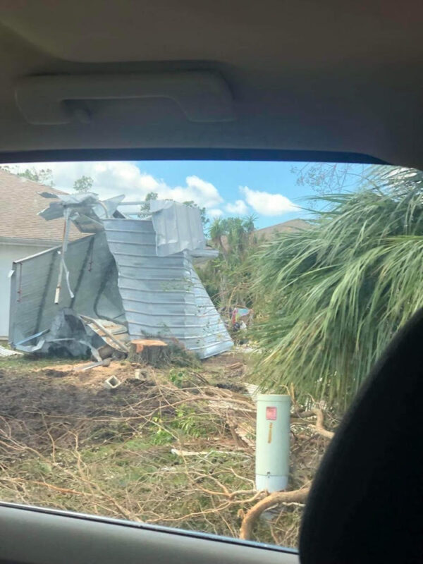 Photo of the destruction in the community of Gulf Cove in Port Charlotte, Florida in the aftermath of hurricane Ian on September 30, 2022.