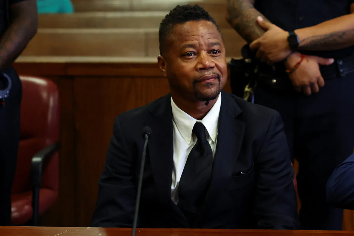 Actor Cuba Gooding Jr. appears in New York Criminal Court for his sentencing hearing after he pleaded guilty to a misdemeanor count of forcibly touching a woman at a New York nightclub in 2018, in Manhattan in New York on Oct. 13, 2022. (Mike Segar/Reuters)