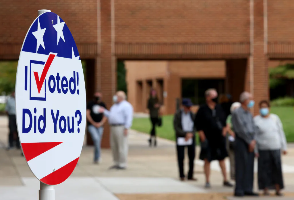 Voters in Virginia's 7th district wait in line to vote at the Henrico County Registrar’s office in a file photo. (Win McNamee/Getty Images)