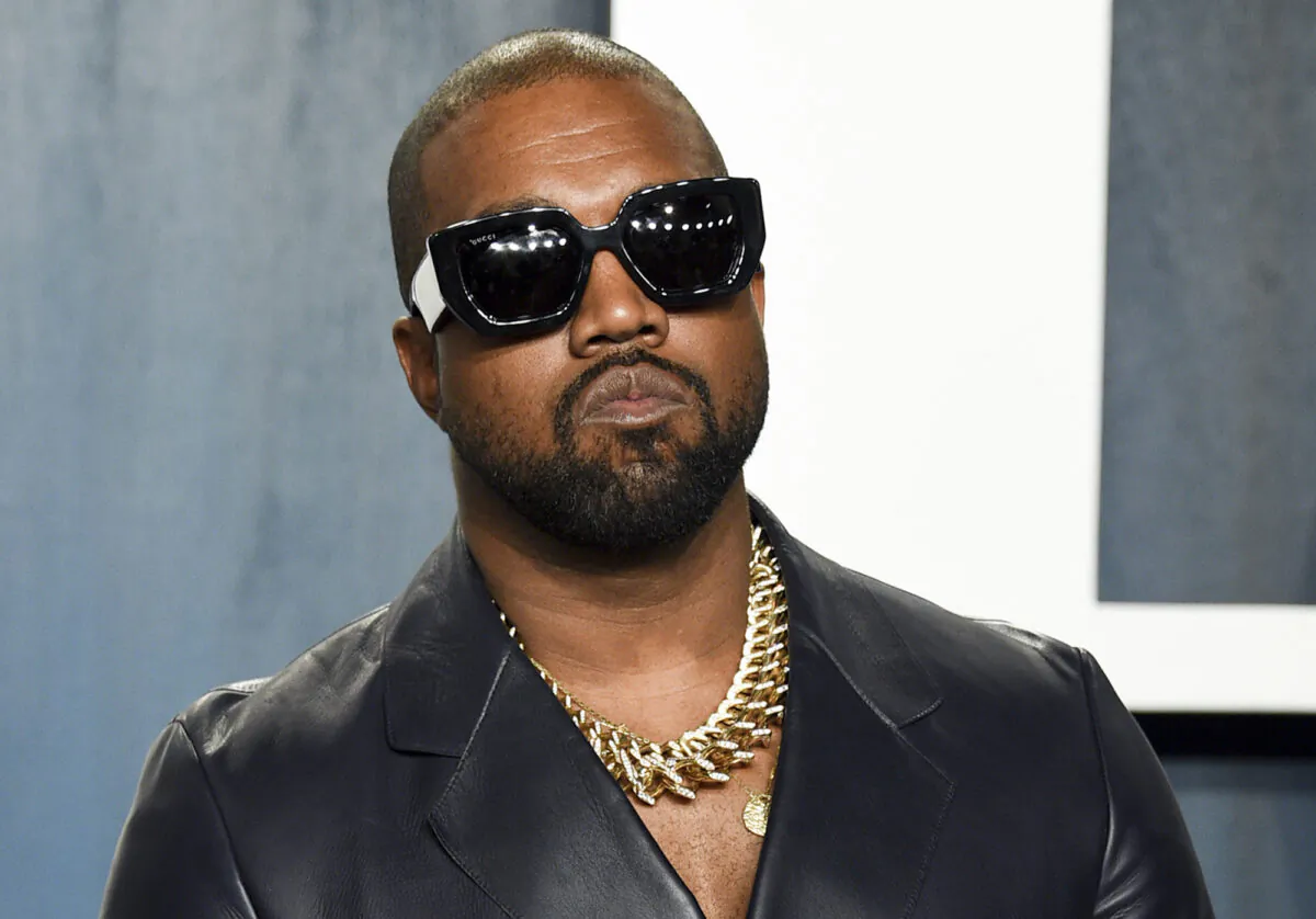 Kanye West arrives at the Vanity Fair Oscar Party in Beverly Hills, Calif., on Feb. 9, 2020. (Evan Agostini/Invision/AP)