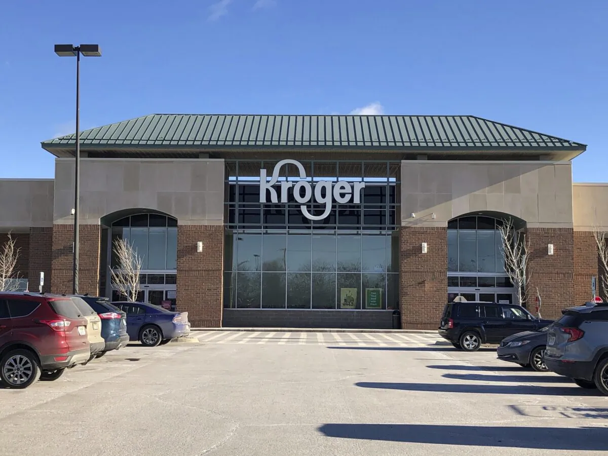A Kroger store in Novi, Mich., on Jan. 23, 2021. (Ed Pevos/Ann Arbor News via AP)