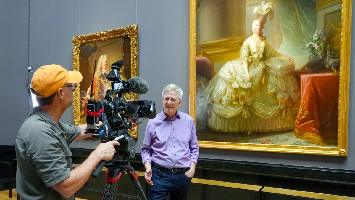 Marie Antoinette in Court Dress and Rick Steves. (Élisabeth Louise Vigée Le Brun at the Kunsthistorisches Museum in Vienna.)