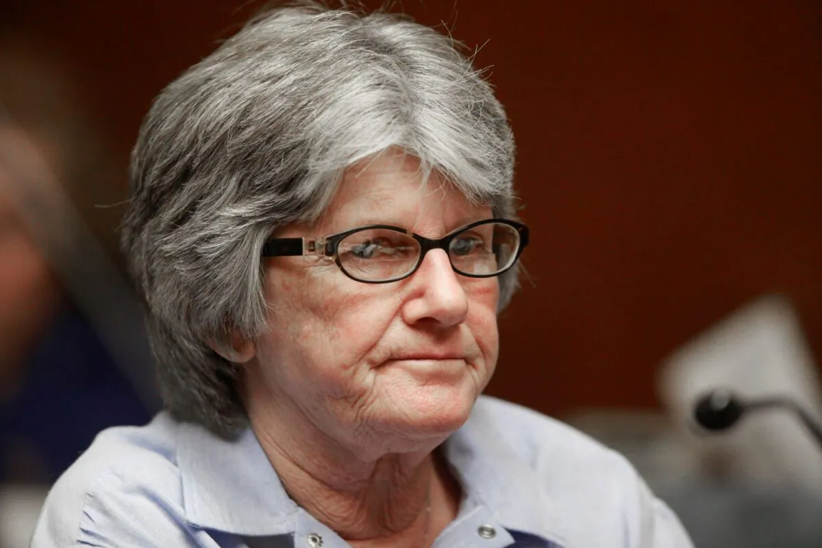 Former Manson family member and convicted murderer Patricia Krenwinkel listens to the ruling denying her parole, at a hearing at the California Institution for Women in Corona, Calif., on Jan. 20, 2011. (Reed Saxon/AP Photo)