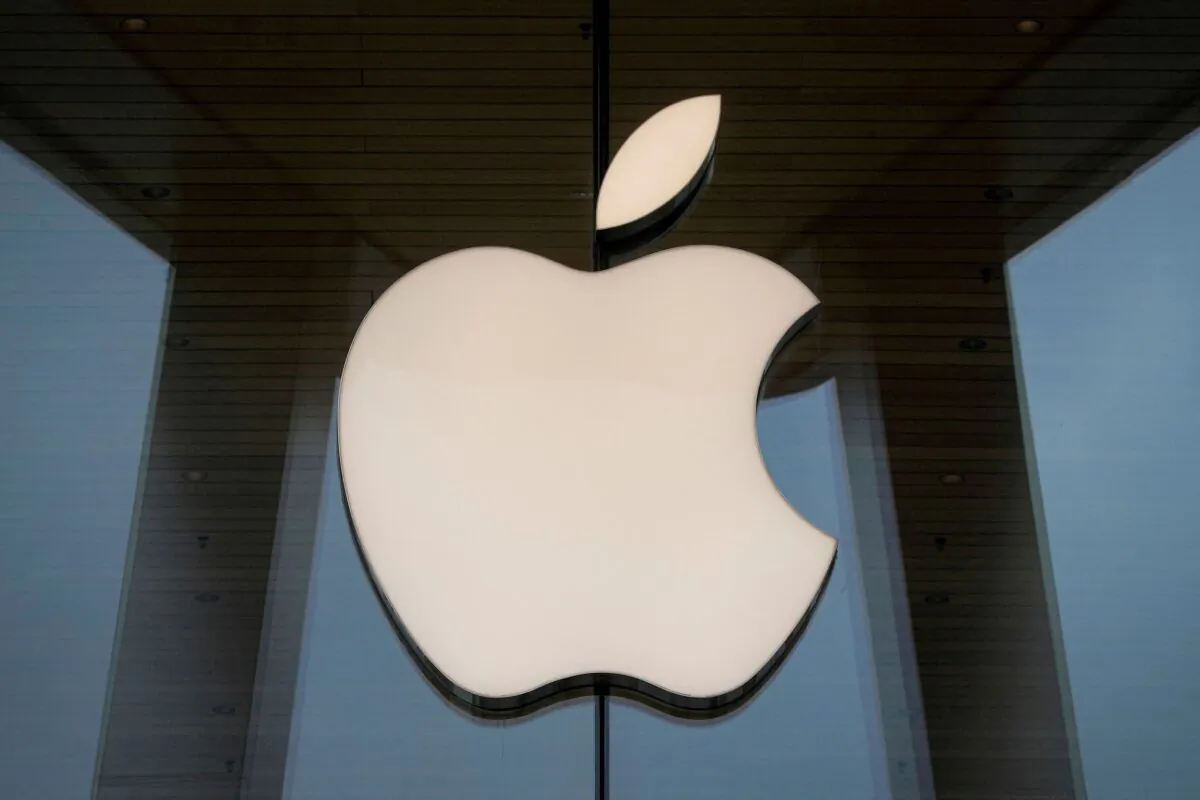 The Apple logo at an Apple Store in Brooklyn, New York, on Oct. 23, 2020. (Brendan McDermid/Reuters)