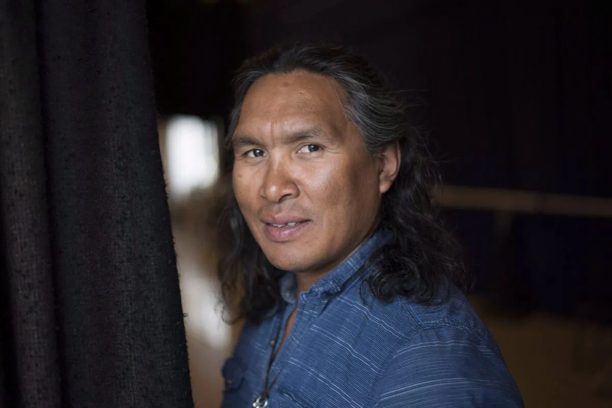 Actor Johnny Issaluk sits for a portrait in Stratford, Ont. on June 15, 2017. (The Canadian Press/Hannah Yoon)