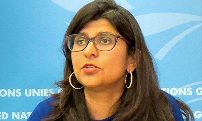 联合国人权事务高级专员发言人拉维娜·沙姆达萨尼（Ravina Shamdasani）对最近根据香港国安法对未成年人定罪感到震惊。  （联合国网站提供）