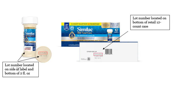 Abbott voluntarily recalled certain lots of 2 fl. oz./59 mL bottles of Ready-to-Feed liquid products. (Courtesy of Abbott Nutrition)