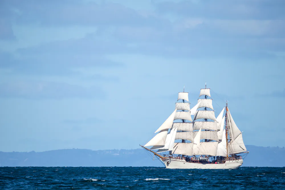 Phillip Nolan was sentenced to live the rest of his life away from his country on a U.S. Navy ship, similar to the clipper ship seen here. (Ryan Fletcher/Shutterstock)