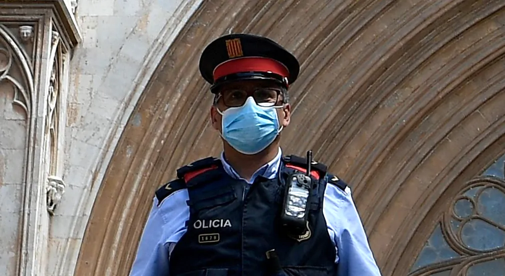 File photo of Catalan regional police in Tarragona, Spain. (Lluis Gene/AFP via Getty Images)