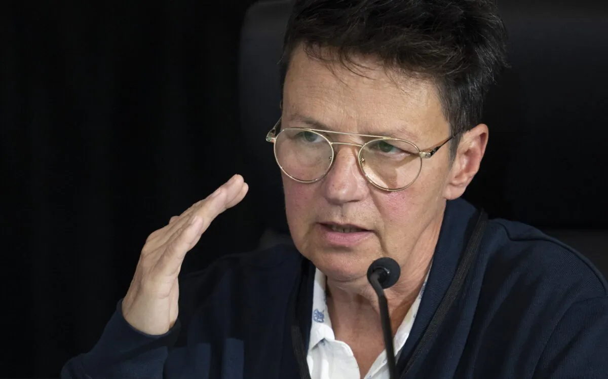 Ottawa City Councillor Catherine McKenney appears as a witness at the Public Order Emergency Commission hearing in Ottawa on Oct. 14, 2022. (The Canadian Press/Adrian Wyld)