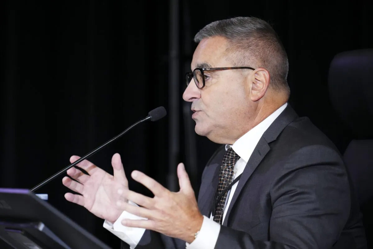 Ottawa city manager Steve Kanellakos appears as a witness at the Public Order Emergency Commission in Ottawa, on Monday, Oct. 17, 2022. (Sean Kilpatrick/The Canadian Press)