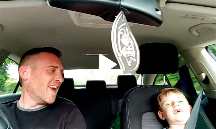 Dad and Son Sing an Amazing Duet of Frank Sinatra's 'Me and My Shadow'