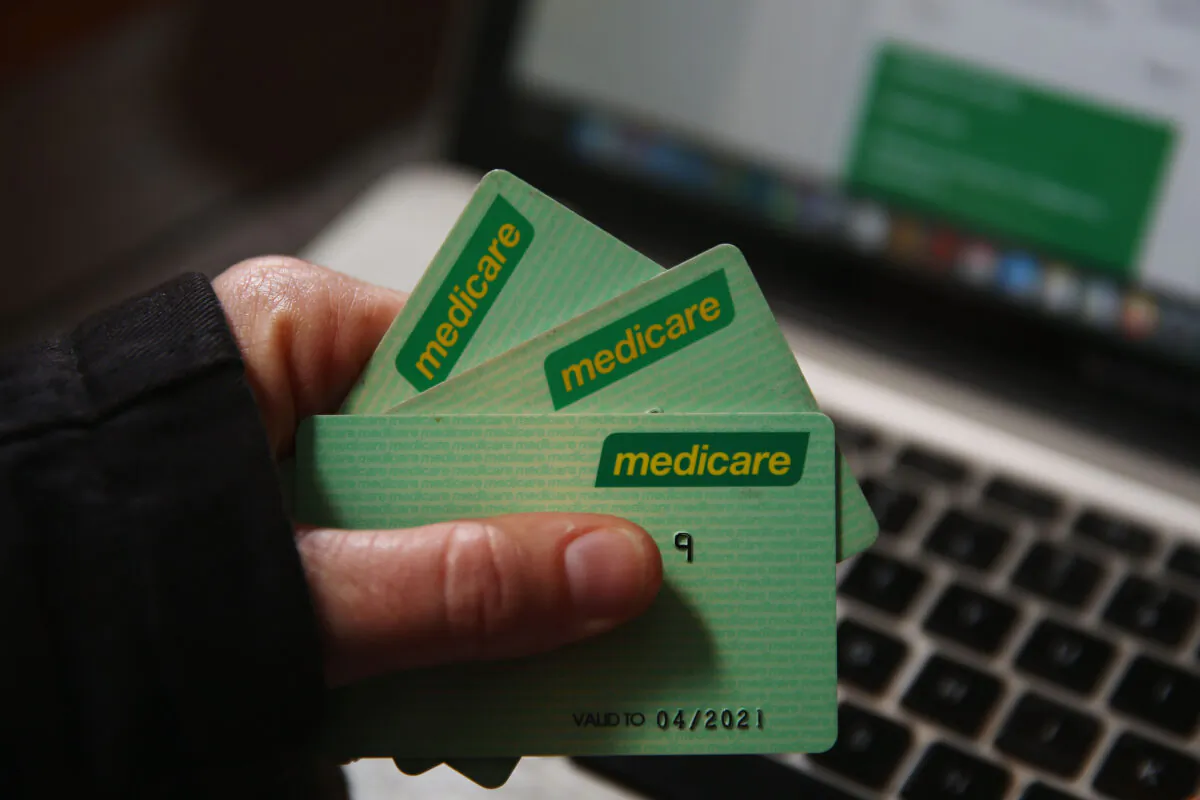 Medicare cards are seen in Melbourne, Australia, on July 10, 2017. (Michael Dodge/Getty Images)