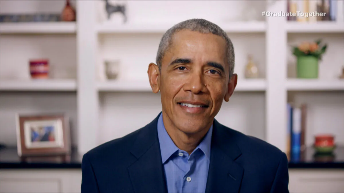 In this screengrab, former President Barack Obama speaks during Graduate Together: America Honors the High School Class of 2020 on May 16, 2020. (Getty Images/Getty Images for EIF & XQ)