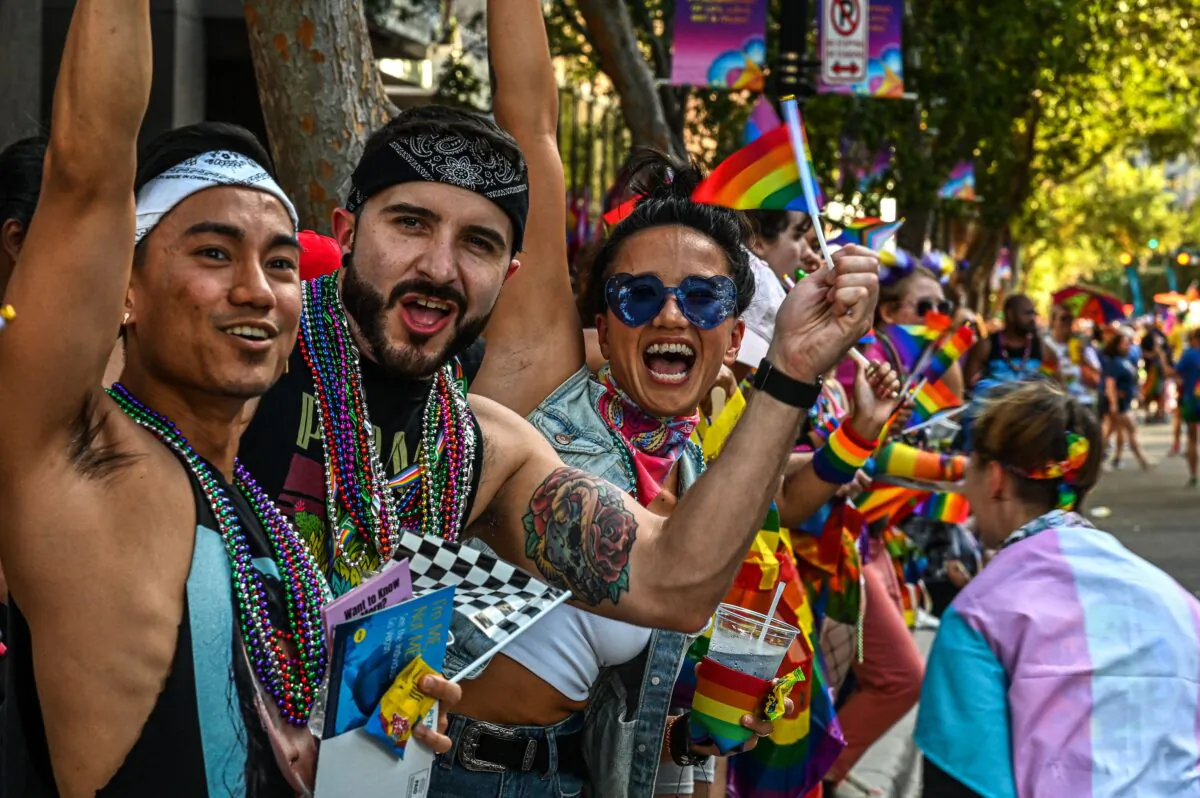 People attend a Pride Parade in Orlando, Fla. on October 15, 2022. (Giorgio Viera/Getty Images)