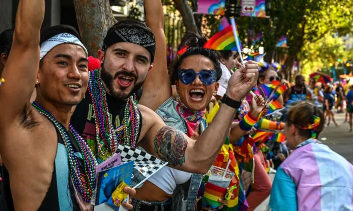 People attend a Pride Parade in Orlando, Fla. on October 15, 2022. (Giorgio Viera/Getty Images)