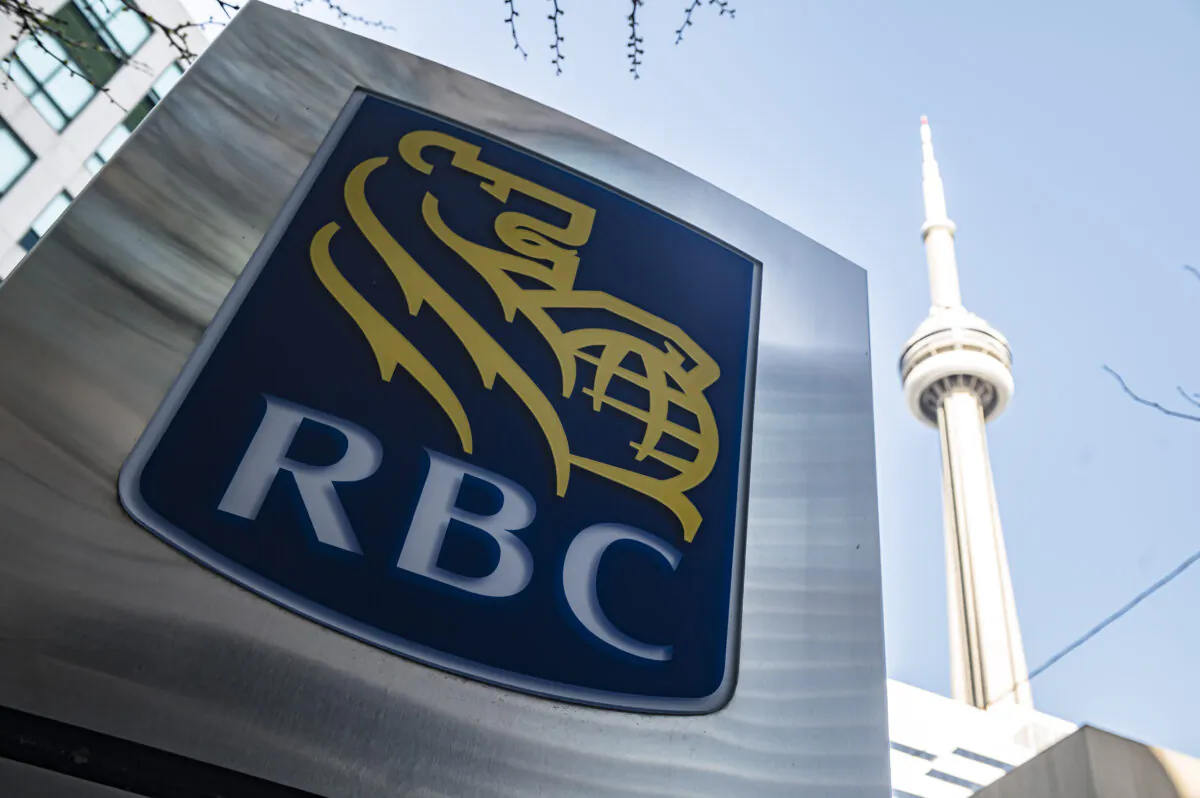 The RBC logo in Toronto’s financial district in a file photo. (The Canadian Press/Christopher Katsarov)