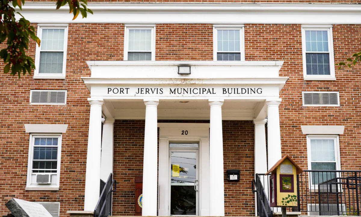 The city hall of Port Jervis, N.Y., on Sept. 5, 2022. (Cara Ding/The Epoch Times)