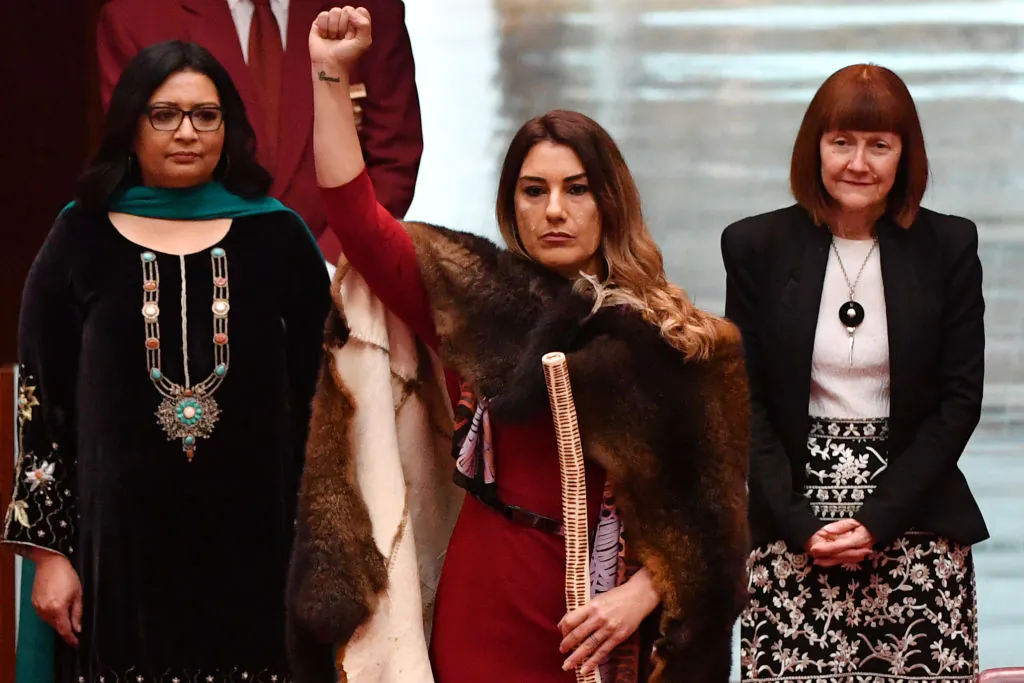 Incoming Senator Lidia Thorpe during her swearing-in at in the Senate at Parliament House on October 06, 2020 in Canberra, Australia. (Photo by Sam Mooy/Getty Images)