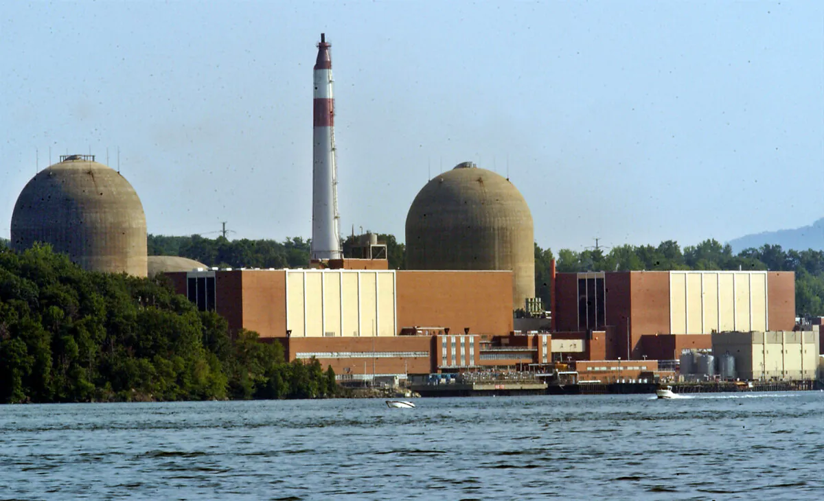 The Indian Point nuclear power plant is seen Aug. 3, 2002, in Buchanan, New York. (Photo by Stephen Chernin/Getty Images)