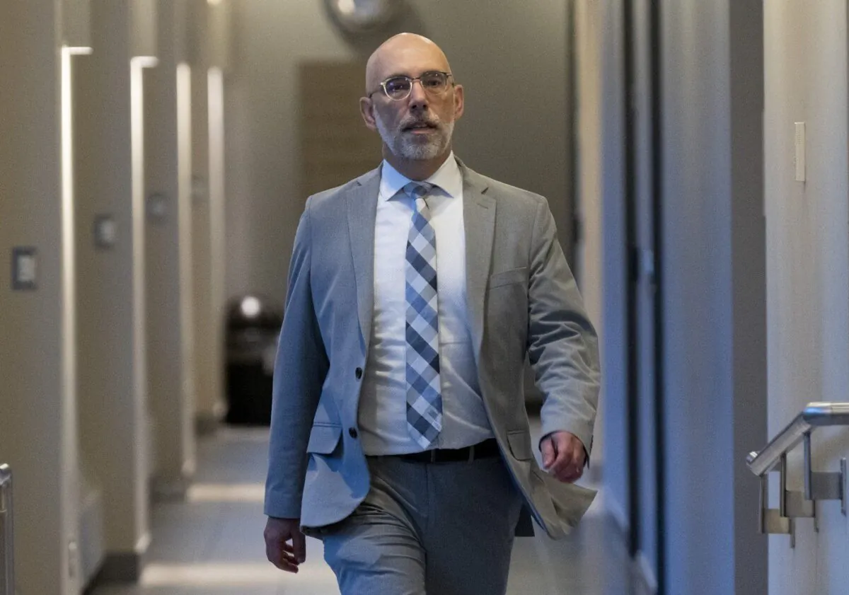 Parliamentary Budget Officer Yves Giroux waits to appear before the Senate Committee on Banking, Commerce and the Economy, Sept. 27, 2022 in Ottawa. (The Canadian Press/Adrian Wyld)