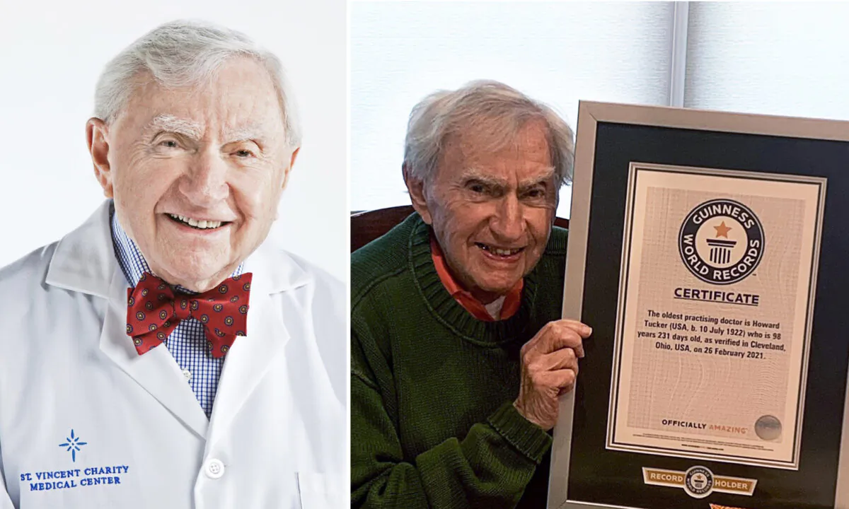 Left: (Courtesy of St. Vincent Charity Medical Center via Guinness World Records); Right: (Courtesy of What's Next? Movie via Guinness World Records)