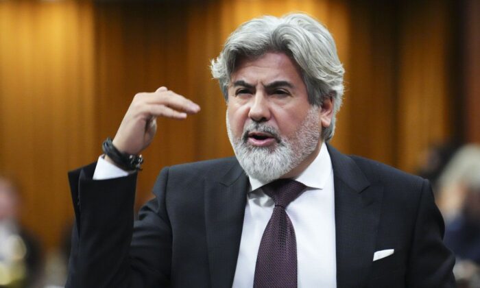 Minister of Canadian Heritage Pablo Rodriguez stands during question period in the House of Commons on Parliament Hill in Ottawa, on Oct. 20, 2022. (The Canadian Press/Sean Kilpatrick)
