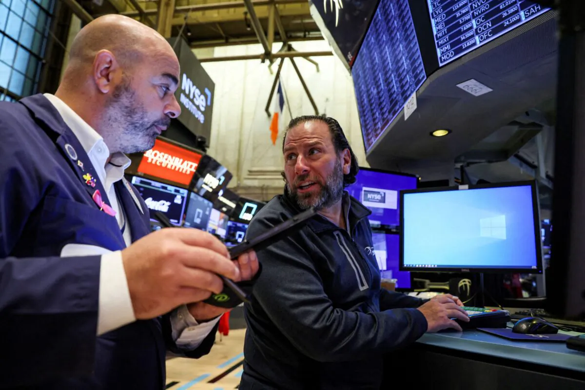 Traders work on the floor of the New York Stock Exchange in New York City, on Oct. 17, 2022. (Brendan McDermid/Reuters)