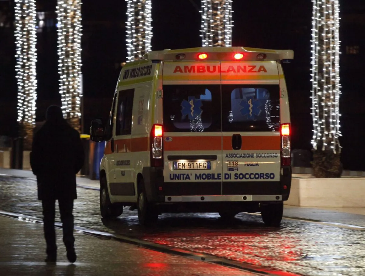 An ambulance, in southern Italy, on Dec. 28, 2014. (Carlo Hermann/AFP via Getty Images)