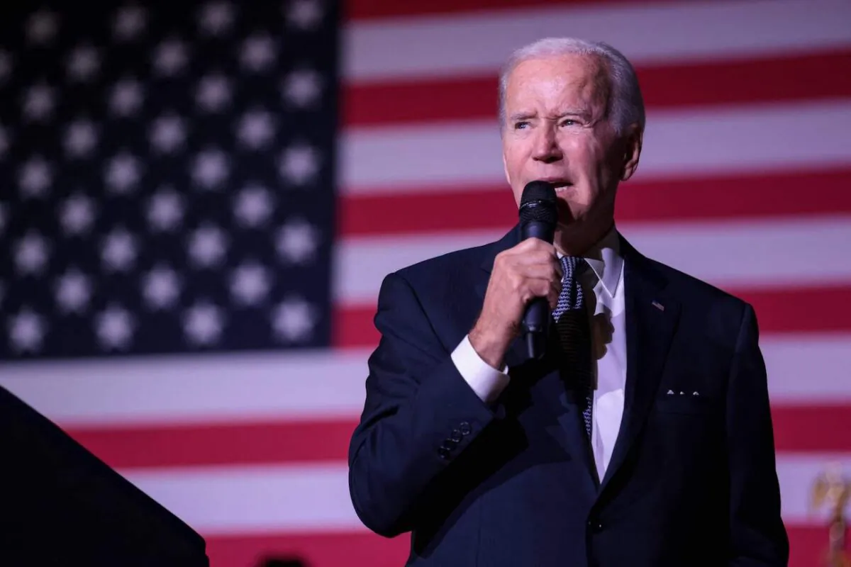 President Joe Biden speaks about student debt relief at Delaware State University in Dover, Del., on Oct. 21, 2022. (Oliver Contreras/AFP via Getty Images)