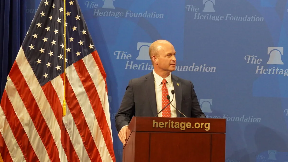 Kevin Roberts, president of The Heritage Foundation, in Washington, D.C., on Oct. 24, 2022. (Terri Wu/The Epoch Times)