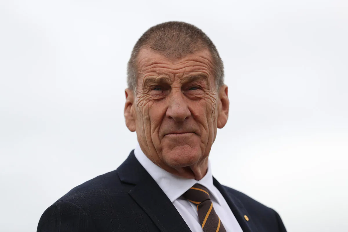 Former Victorian Premier Jeff Kennett talks during a press conference in Melbourne, Australia, on Nov. 26, 2020. (Graham Denholm/Getty Images)