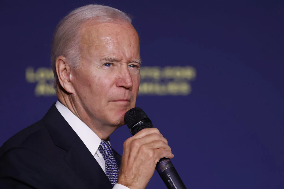 President Joe Biden gives remarks in Dover, Del., on Oct. 21, 2022. (Anna Moneymaker/Getty Images)