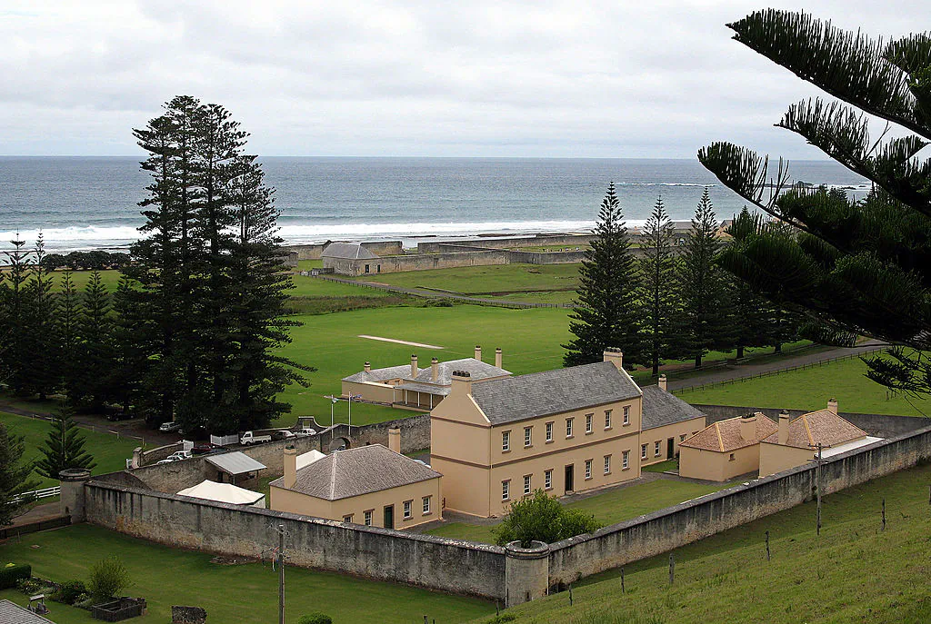 The former military barracks in Kingston in the Australian territory of Norfolk Island. (Lawrence Bartlett/AFP via Getty Images)