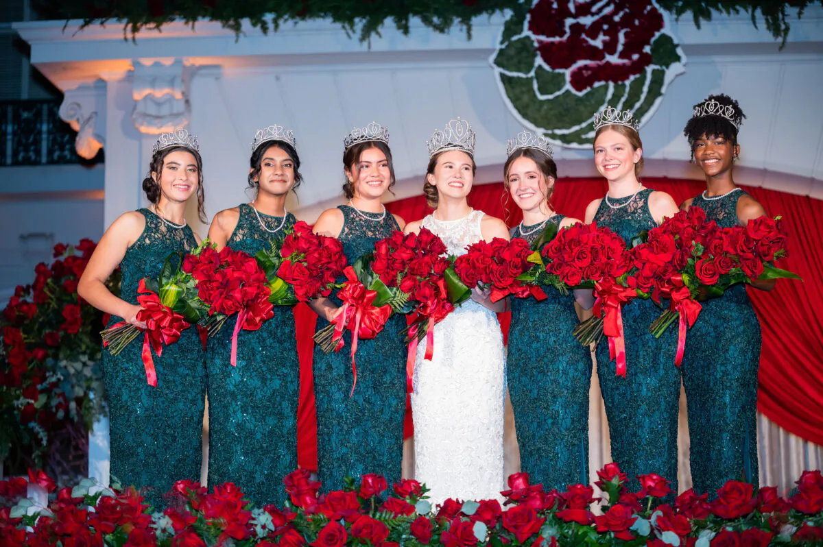 Bella Ballard was crowned as the 2023 Rose Queen at Tournament House in Pasadena, Calif., on Oct. 25, 2022. (Courtesy of Pasadena Tournament of Roses)