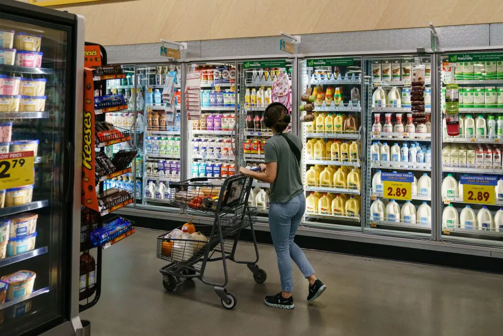 Shoppers are seen in a Kroger supermarket in Atlanta, Ga., on Oct. 14, 2022. (Elijah Nouvelage/AFP via Getty Images)