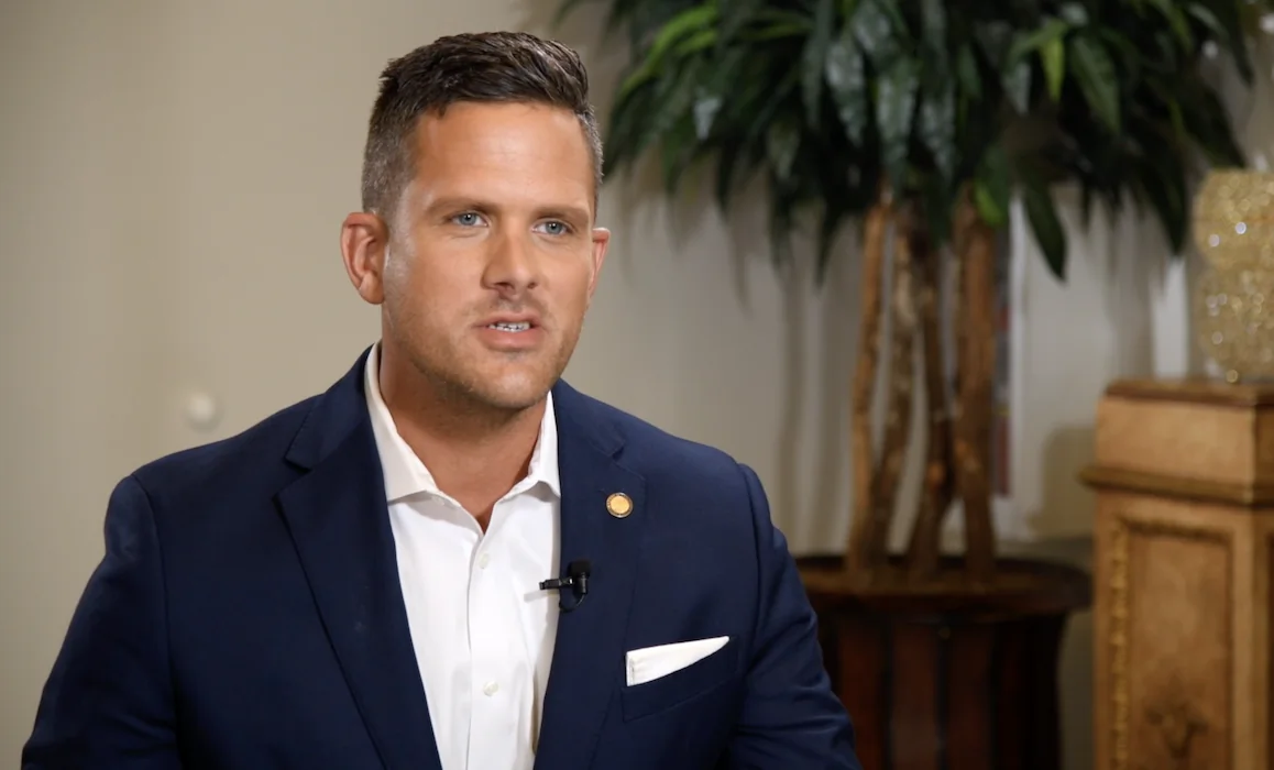 Florida state Rep. Joe Harding, a Republican, speaks about the successful passage of his Parental Rights in Education bill in Gainesville, Fla. on Sep. 27, 2022. (The Epoch Times)
