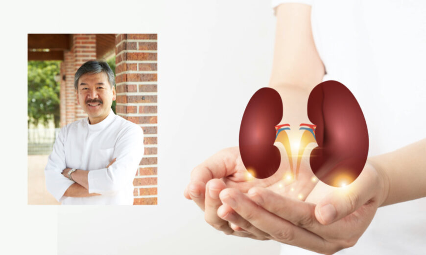Takashi Funato,(L), director of the Funato Clinic in Gifu Prefecture, Japan, suffered from kidney cancer 15 years ago, and after surgery, the cancer has not relapsed. He introduced his five cancer-fighting lifestyles, including eating healthy food without additives. (Shutterstock/The Epoch Times)