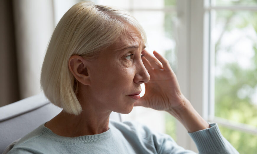 Stress and depression can contribute to accelerated aging while also increasing the risk for chronic disease. fizkes/Shutterstock